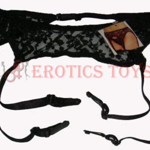 Código: 124 Stretch Lace Garter Belt w/Adjustable Garters Black O/S