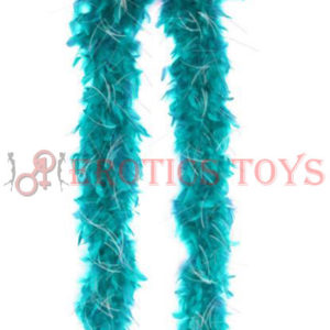 Código: 3 Feather Boa 72” - Teal with Tinsel