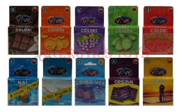 Código: 1398 Vive Flavor Condoms