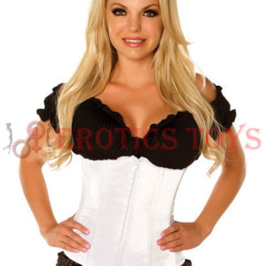 Código: 1407 Underbust Corset w/Zip Up Front White. Size: SM-MD-LG-2X-3X-4X-5X-6X.