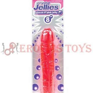 Código: 1609 Crystal Jellies 8" Classic Dildo - Red