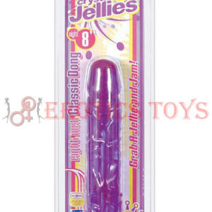Código: 1611 Crystal Jellies 8" Classic Dildo - Purple