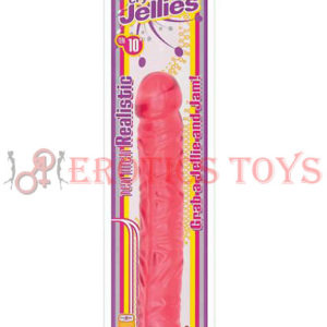 Código: 1612 Crystal Jellies 10" Classic Dildo - Red