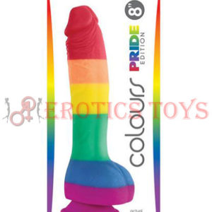 Código: 3098 Colours Pride Edition 8" Dong w/Suction Cup