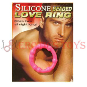 Código: 493 Silicone Beaded Cockring, Pink