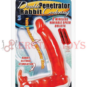 Código: 424 Double Penetrator Rabbit Cockring - Red