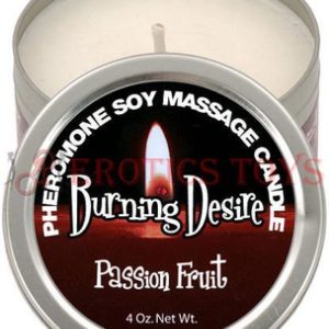 Código: 4909 Burning Desire Pheromone Soy Massage Candle 4 oz Passion Fruit