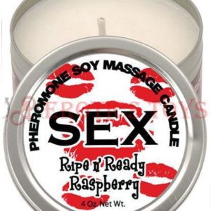 Código: 4906 Ripe N Ready Pheromone Soy Massage Candle 4 oz Raspberry