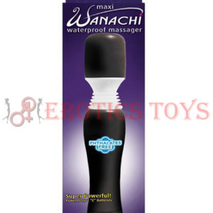 Código: 5519 Maxi Wanachi Waterproof Massager 9" x 1.5" Black