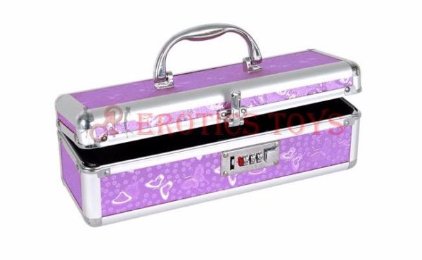 Código: 144 Lockable Vibrator Case - Purple