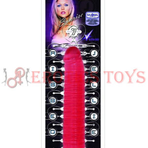 Código: 1617 Vivid 7" Pink Ribbed Jelly w/Penis Head - Sunrise