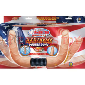 Código: 1808 All American Whoppers XXXtreme Vibrating & Bendable Double Dong - Flesh