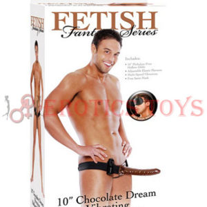 Código: 2597 Fetish Fantasy Series 10" Chocolate Dream Vibrating Hollow Strap On