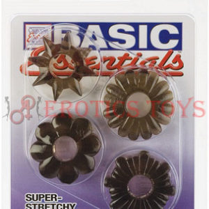 Código: 434 Basic Essentials Set of 4 Rings - Smoke