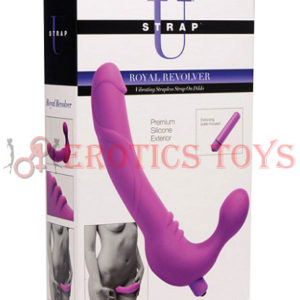 Código: 1888 Strap U Royal Revolver Vibrating Strapless Silicone Strap On Dildo