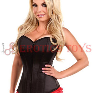 Código: 1422 Overbust Corset w/Zip Up Front Black. Size: MD.