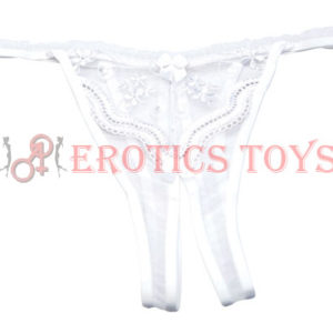 Código: 86 Scalloped Embroidery Crotchless Panty White O/S-1X/2X-3X/4X