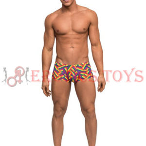 Código: 186 Pride Fest Contoured Pouch Mini Short Rainbow SM-MD-LG-XL