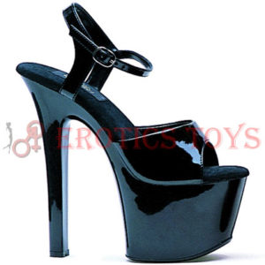 Código: 4710 Ellie Shoes Flirt 7" Pump 3" Platform Black