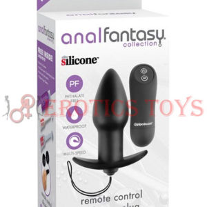 Código: 358 Anal Fantasy Collection Remote Control Silicone Plug - Black