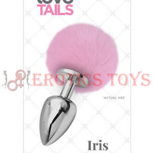 Código: 372 Love Tails Iris Silver Plug w/Pink Pom Pom