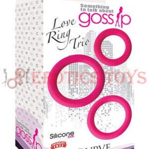 Código: 437 Curve Novelties Gossip Love Ring Trio - Magenta