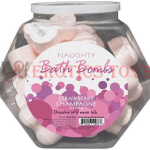 Código: 507 Naughty Bath Bombs Fishbowl - Strawberry Champagne Bowl of 24