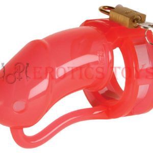 Código: 887 Malesation Silicone Penis Cage Large - Red/Clear
