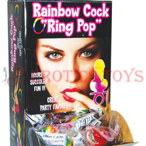 Código: 992 Rainbow Cock Ring Pop - Display of 12