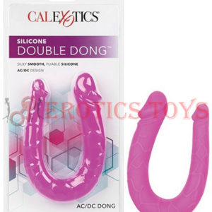 Código: 1806 Silicone Double Dong AC/DC Dong - Pink