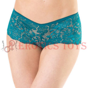 Código: 111 Low Rise Stretch Scallop Lace Booty Short Teal