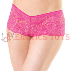 Código: 113 Low Rise Stretch Scallop Lace Booty Short Hot Pink