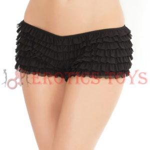Código: 106 Ruffle Shorts w/Back Bow Detail Black