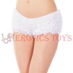 Código: 108 Ruffle Shorts w/Back Bow Detai White O/S