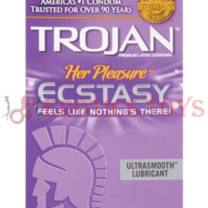 Código: 1312 Trojan Her Pleasure Ecstasy Condoms - Box of 10
