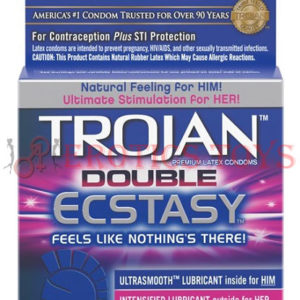 Código: 1326 Trojan Double Ecstasy Condom - Box of 3
