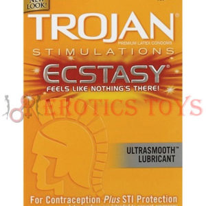 Código: 1335 Trojan Stimulations Ecstasy Ribbed Condoms - Box of 10