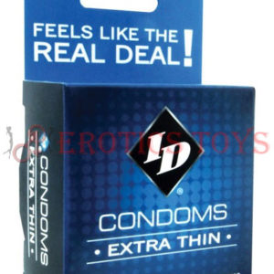 Código: 1342 ID Extra Thin Condoms - Box of 3