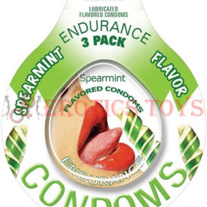Código: 1347 Endurance Flavored Condom - Spearmint Pack of 3