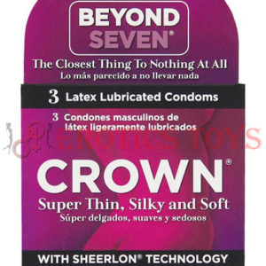 Código: 1367 Crown Lubricated Condoms - Box of 3