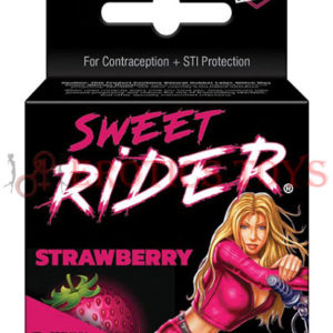 Código: 1374 Sweet Rider Condoms - Strawberry Pack of 3