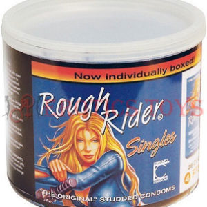 Código: 1375 Rough Rider Studded Condom Singles - Display of 40