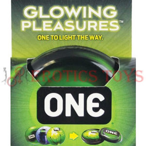 Código: 1381 One Glowing Pleasures Condoms - Box of 3