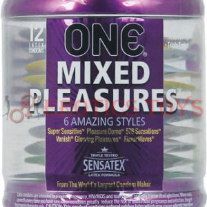 Código: 1385 One Mixed Pleasures Condoms - Jar of 12