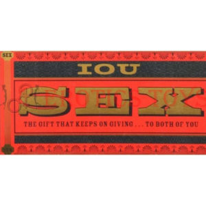 Código: 1505 I.O.U Sex Checks Coupon Book