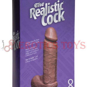 Código: 1648 Realistic Cock w/Balls - 8" Brown