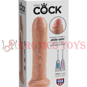 Código: 1661 King Cock 7" Uncut Dildo - Flesh