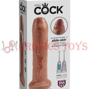 Código: 1662 King Cock 7" Uncut Dildo - Tan
