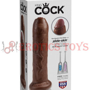 Código: 1663 King Cock 7" Uncut Dildo - Brown
