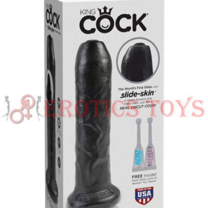 Código: 1664 King Cock 7" Uncut Dildo - Black